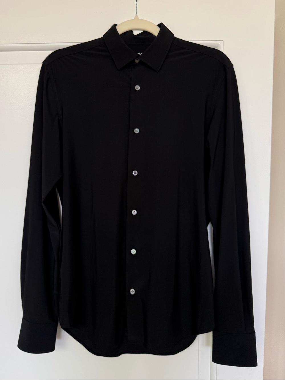 Boggi Milano Men's Black Stretch Nylon Slim Fit Shirt